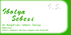 ibolya sebesi business card